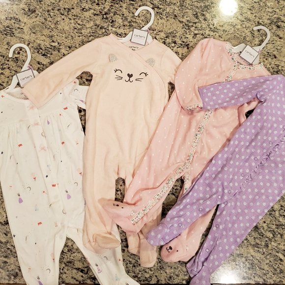 Carter's Other - New- Bundle of 4 Footies All Size 9 Months